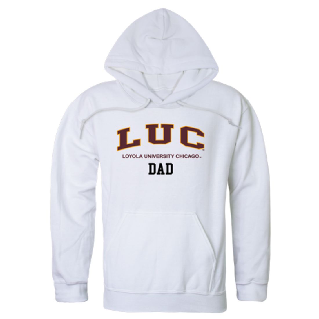 LUC Loyola University Chicago Ramblers Dad Fleece Hoodie Sweatshirts Heather Grey