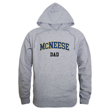 McNeese State University Cowboys and Cowgirls Dad Fleece Hoodie Sweatshirts Heather Grey