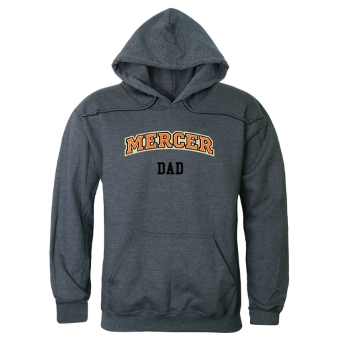 Mercer University Bears Dad Fleece Hoodie Sweatshirts Heather Charcoal