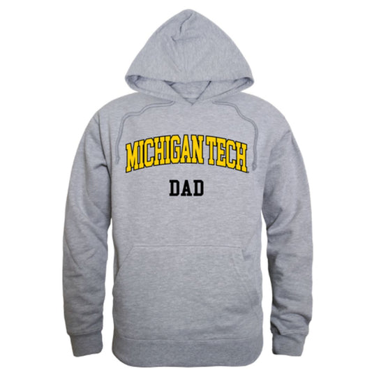 Michigan Technological University Huskies Dad Fleece Hoodie Sweatshirts Black