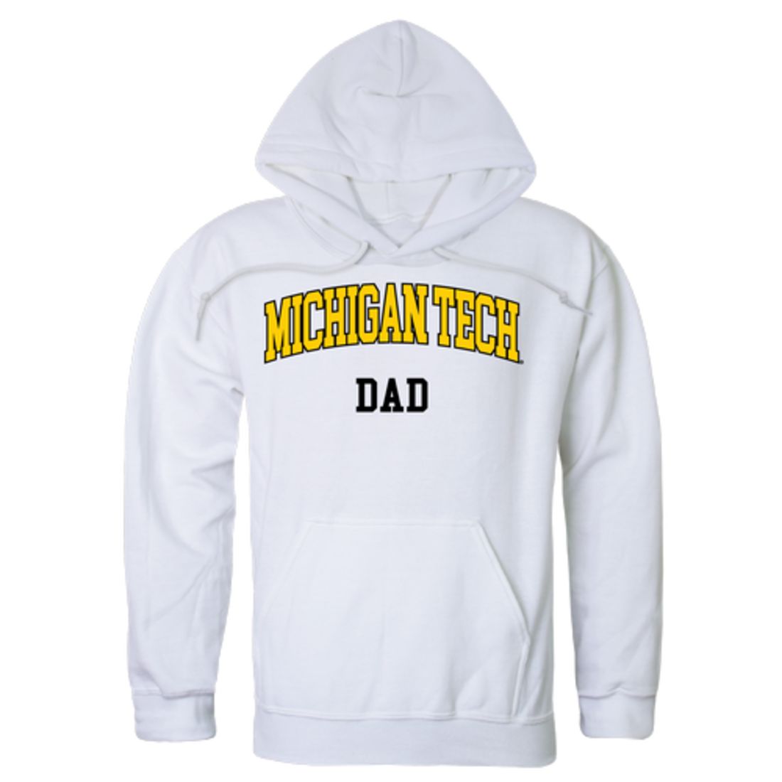 Michigan Technological University Huskies Dad Fleece Hoodie Sweatshirts Black