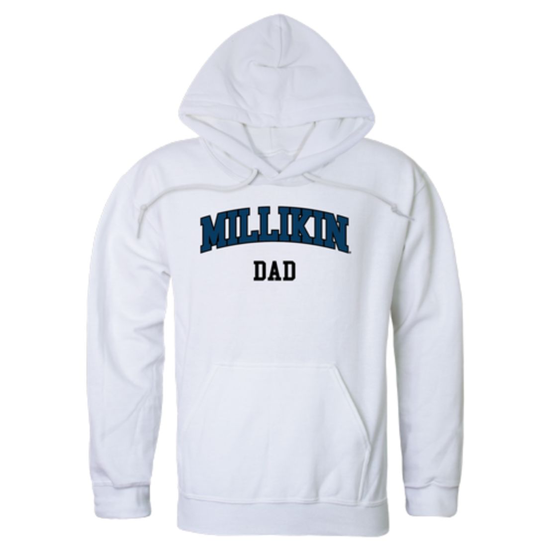 Millikin University Big Blue Dad Fleece Hoodie Sweatshirts Heather Grey