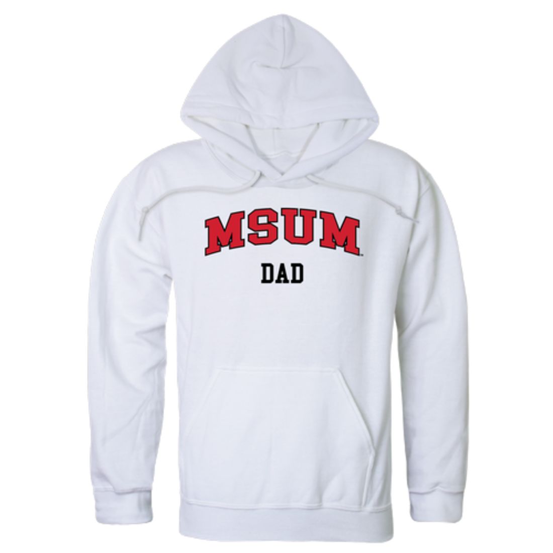 MSUM Minnesota State University Moorhead Dragons Dad Fleece Hoodie Sweatshirts Heather Grey