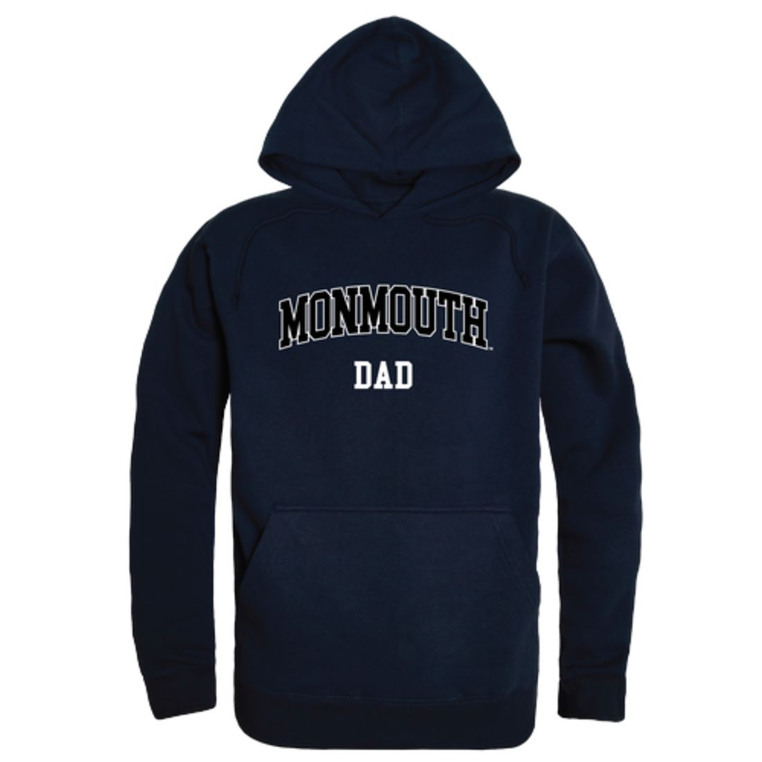 Monmouth University Hawks Dad Fleece Hoodie Sweatshirts Heather Grey