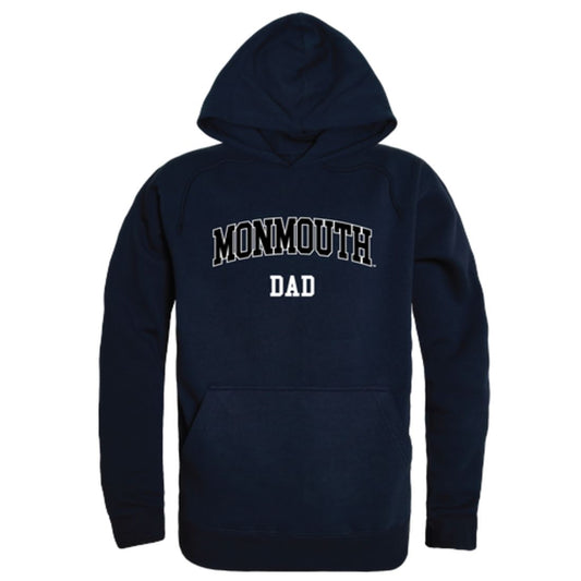 Monmouth University Hawks Dad Fleece Hoodie Sweatshirts Heather Grey