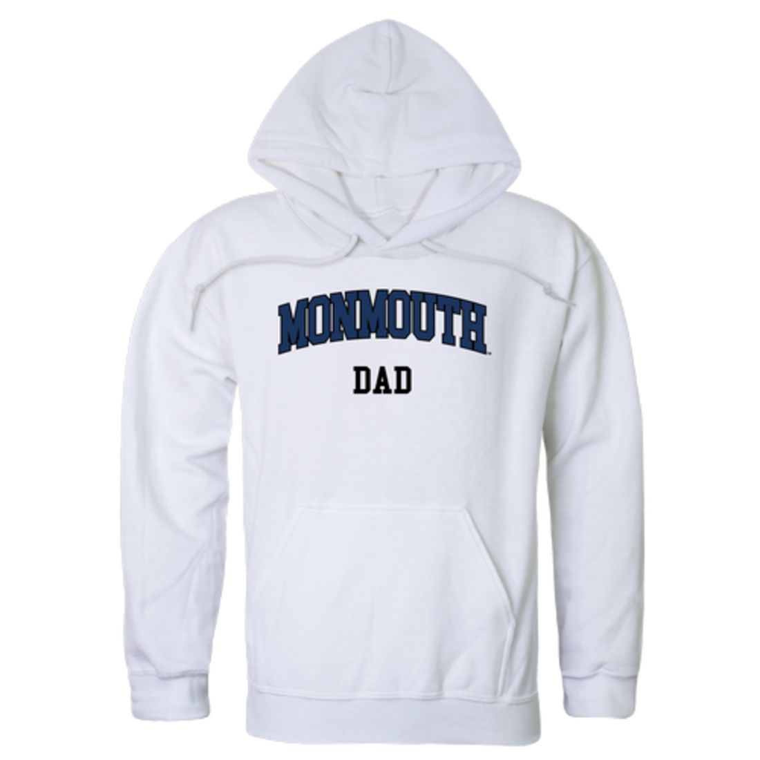 Monmouth University Hawks Dad Fleece Hoodie Sweatshirts Heather Grey