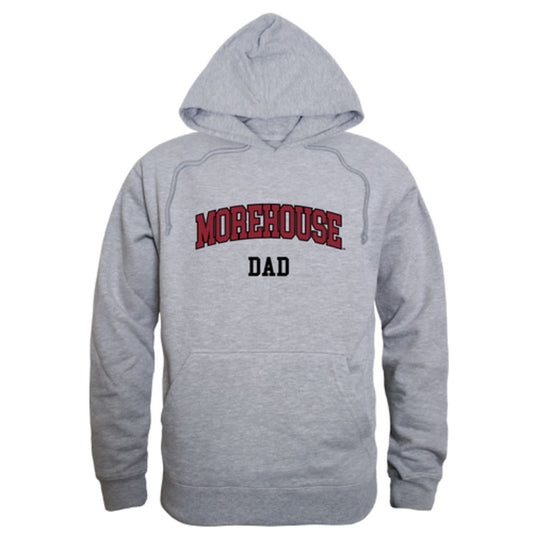Morehouse College Maroon Tigers Dad Fleece Hoodie Sweatshirts Heather Grey