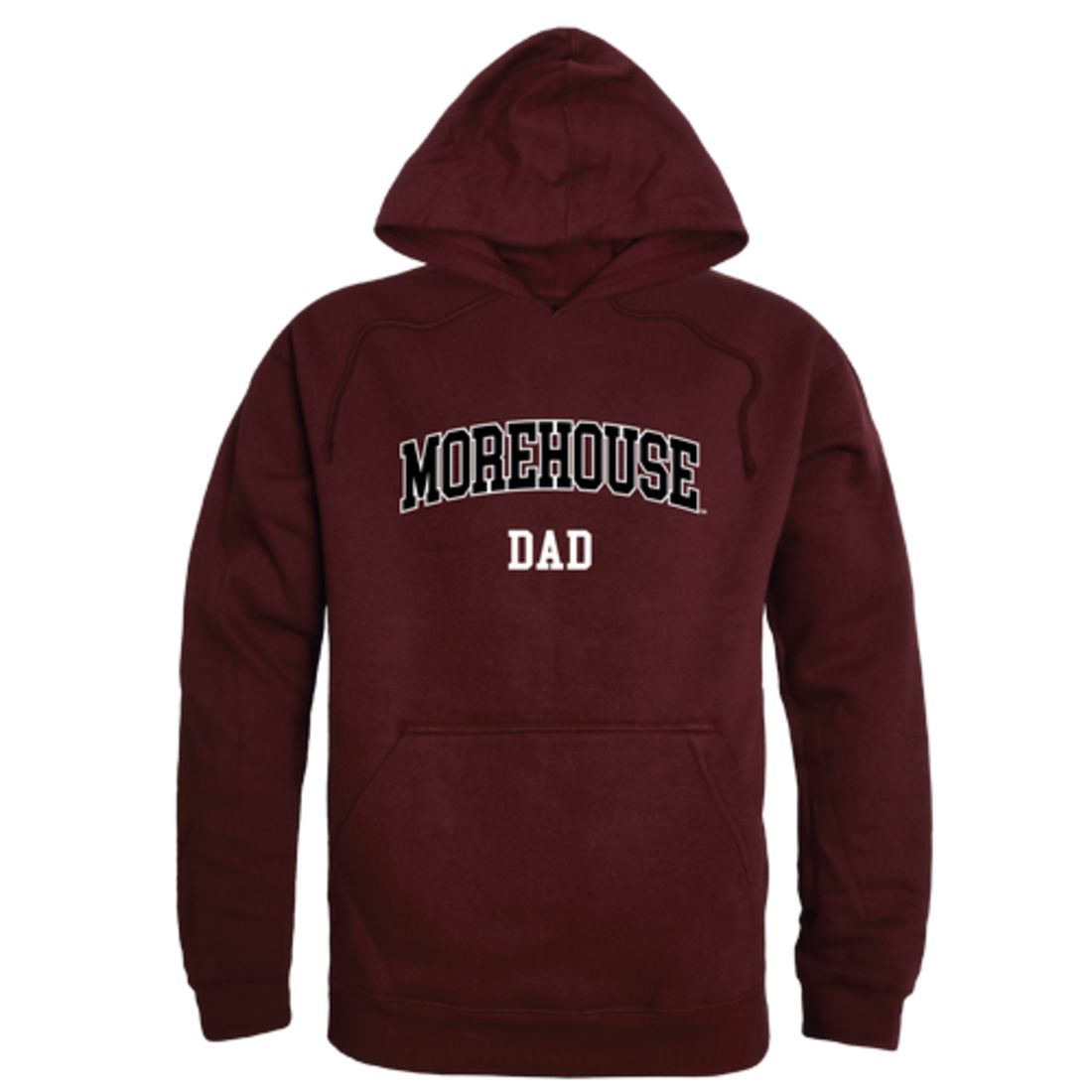 Morehouse College Maroon Tigers Dad Fleece Hoodie Sweatshirts Heather Grey