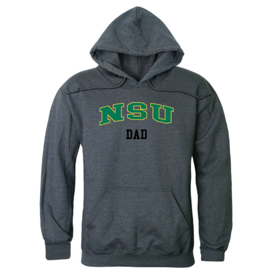 NSU Norfolk State University Spartans Dad Fleece Hoodie Sweatshirts Heather Charcoal
