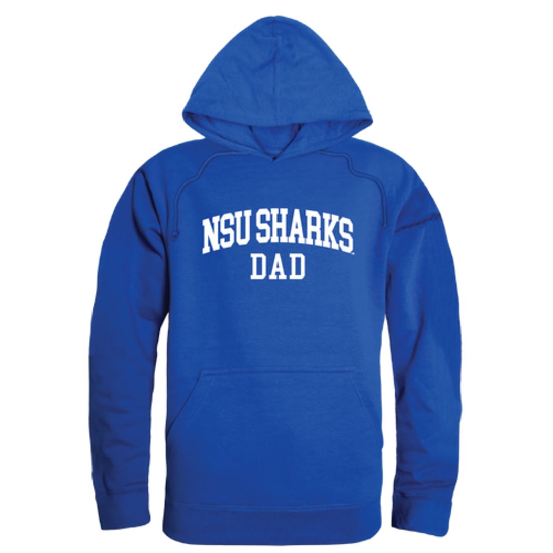NSU Nova Southeastern University Sharks Dad Fleece Hoodie Sweatshirts Heather Grey