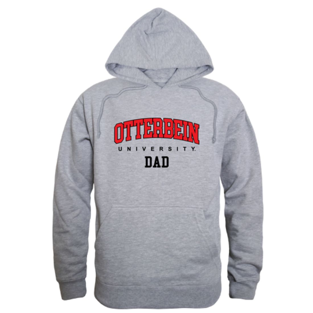 Otterbein University Cardinals Dad Fleece Hoodie Sweatshirts Heather Grey