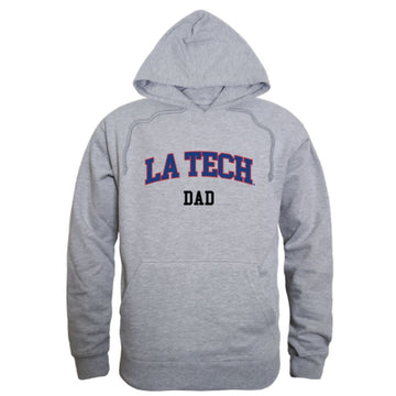 Louisiana Tech University Bulldogs Dad Fleece Hoodie Sweatshirts Heather Grey