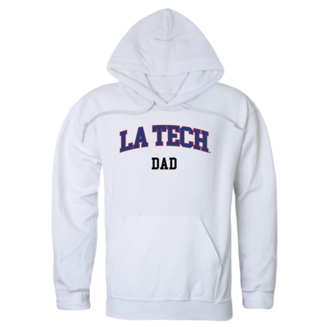 Louisiana Tech University Bulldogs Dad Fleece Hoodie Sweatshirts Heather Grey