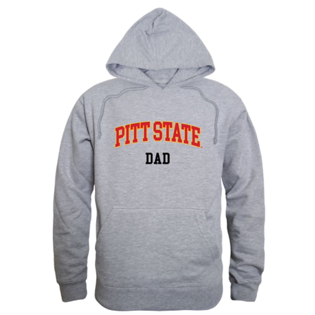 Pittsburg State University Gorillas Dad Fleece Hoodie Sweatshirts Heather Grey
