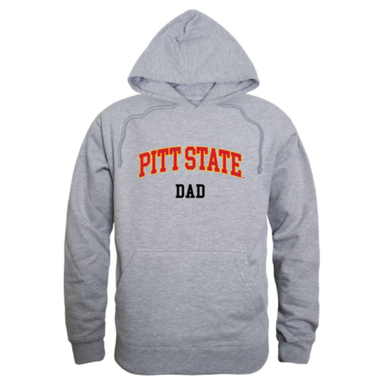 Pittsburg State University Gorillas Dad Fleece Hoodie Sweatshirts Heather Grey