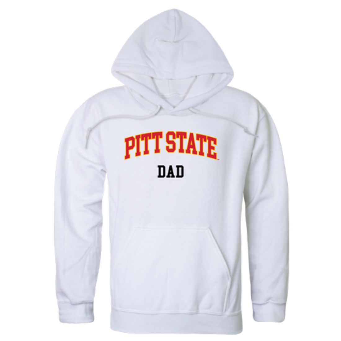 Pittsburg State University Gorillas Dad Fleece Hoodie Sweatshirts Heather Grey