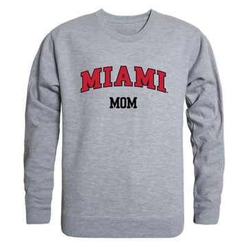 Miami University RedHawks Mom Fleece Crewneck Pullover Sweatshirt
