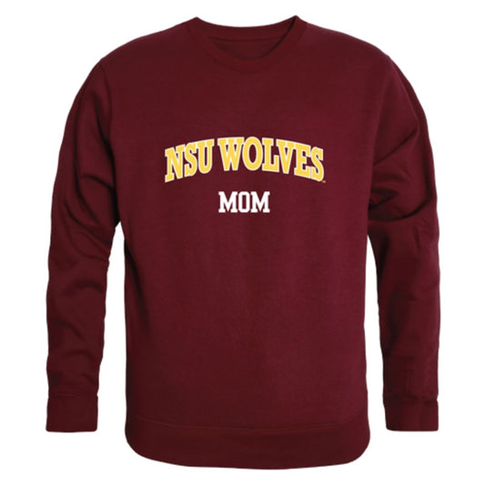 NSU Northern State University Wolves Mom Fleece Crewneck Pullover Sweatshirt
