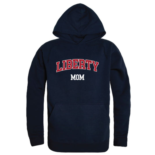 Liberty University Flames Mom Fleece Hoodie Sweatshirts Heather Grey