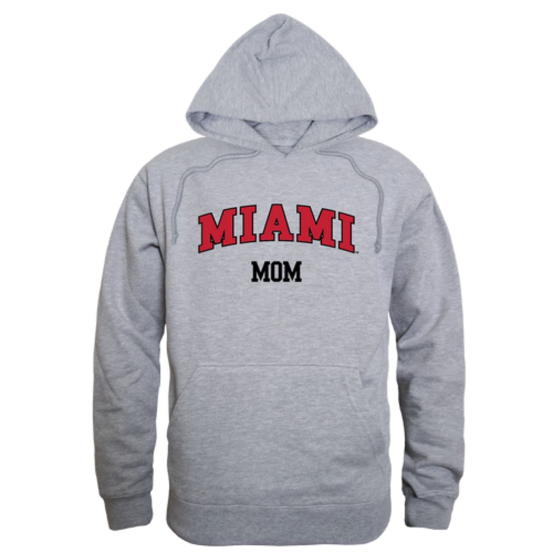 Miami University RedHawks Mom Fleece Hoodie Sweatshirts Heather Grey