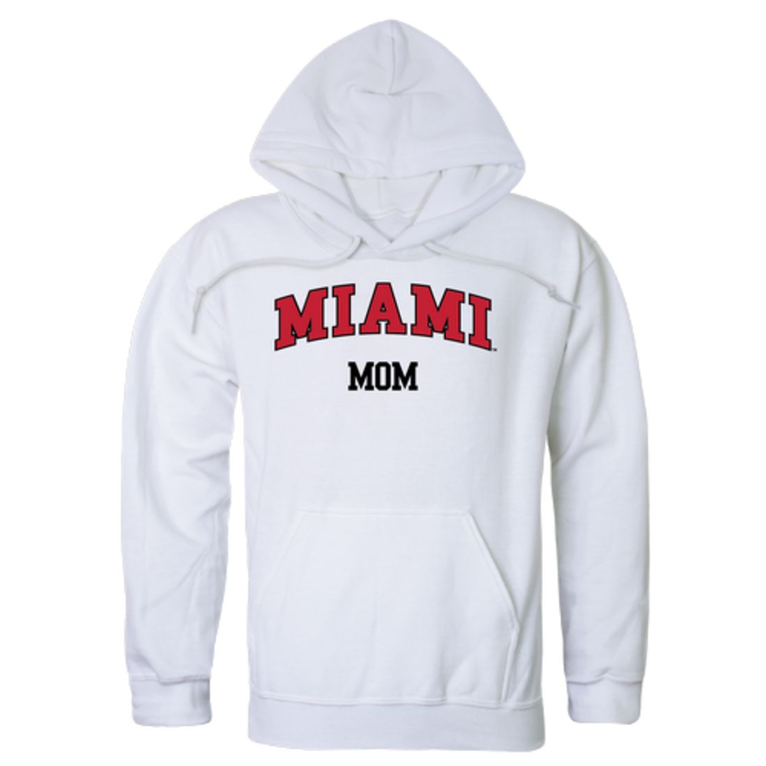 Miami University RedHawks Mom Fleece Hoodie Sweatshirts Heather Grey