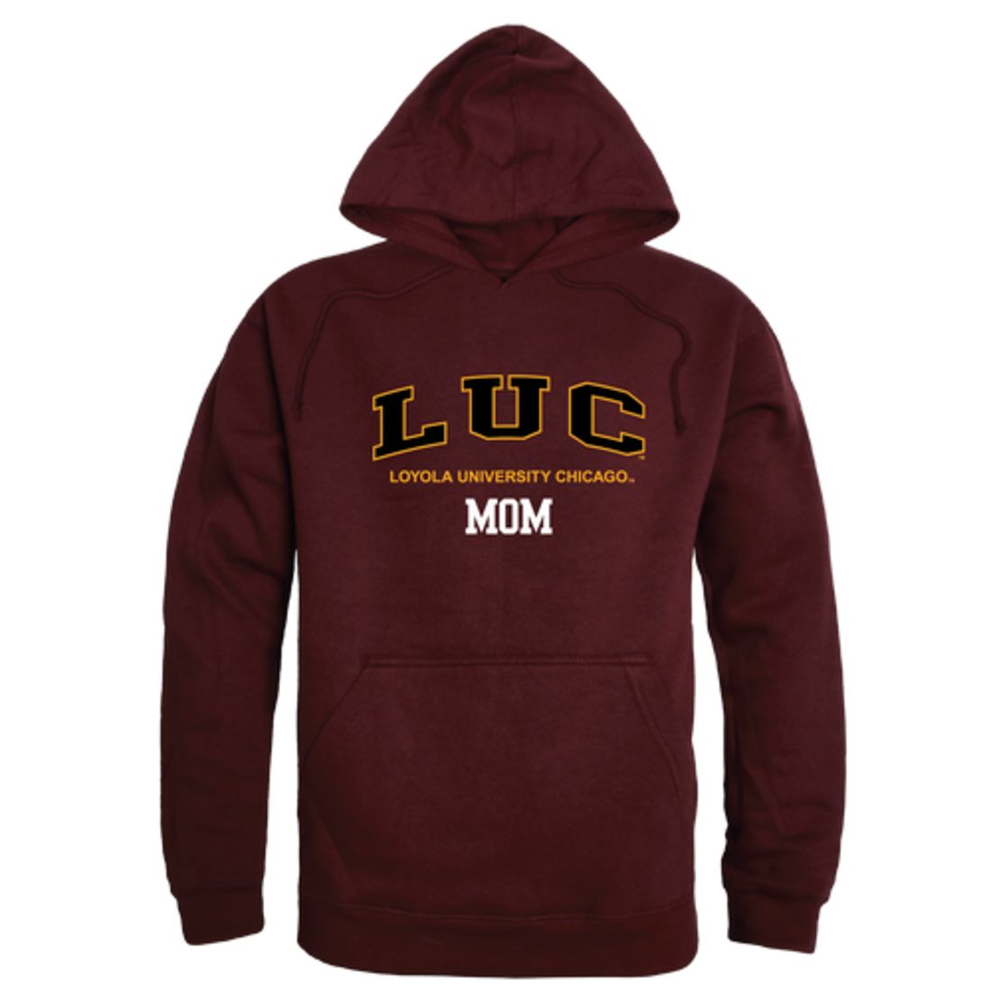 LUC Loyola University Chicago Ramblers Mom Fleece Hoodie Sweatshirts Heather Grey