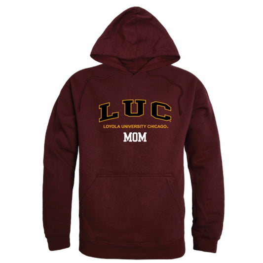 LUC Loyola University Chicago Ramblers Mom Fleece Hoodie Sweatshirts Heather Grey
