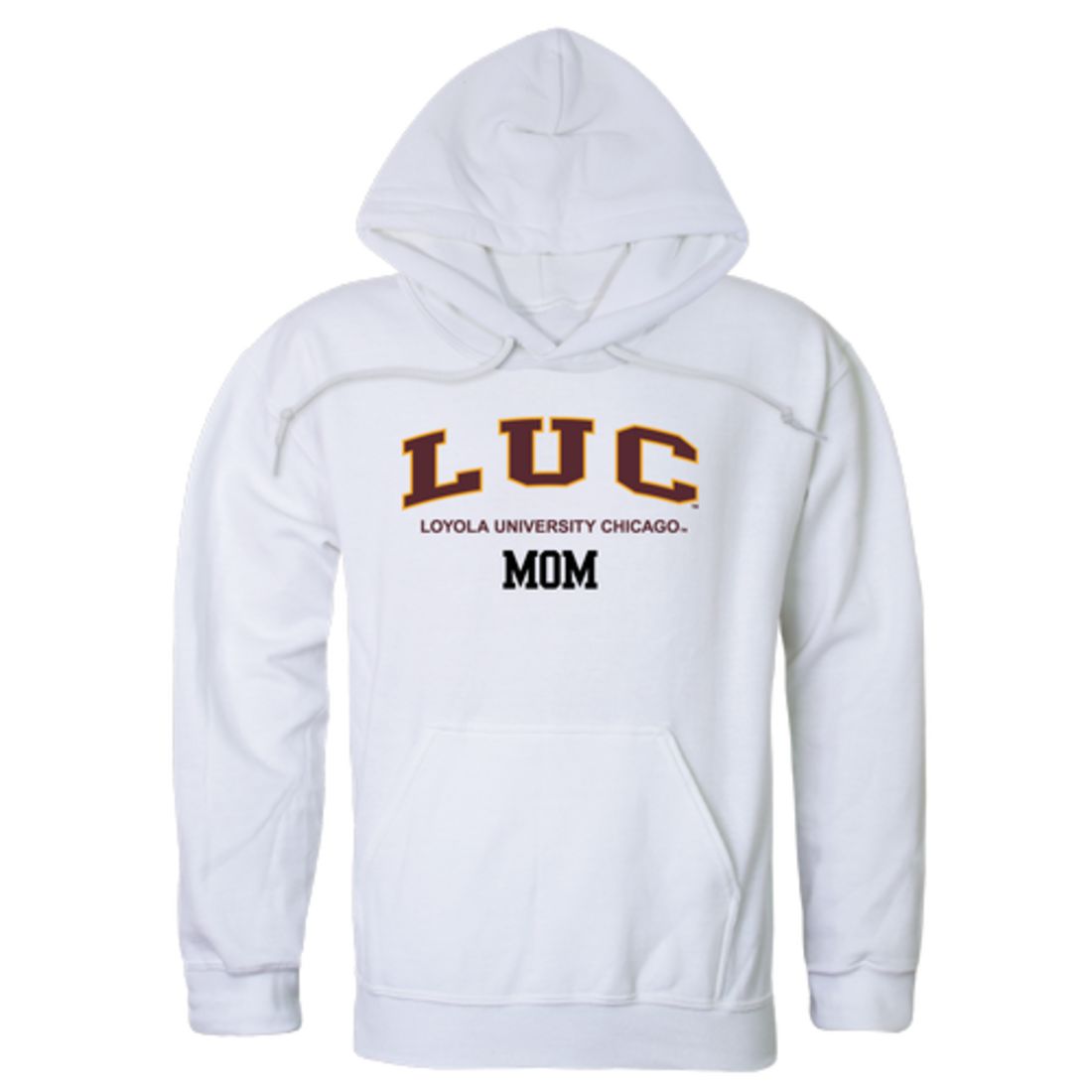 LUC Loyola University Chicago Ramblers Mom Fleece Hoodie Sweatshirts Heather Grey