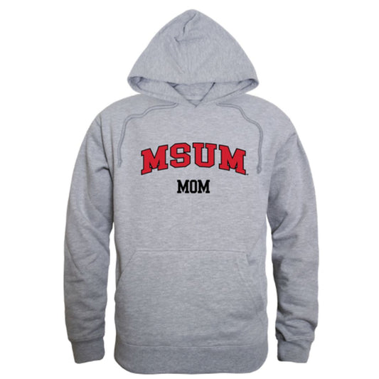 MSUM Minnesota State University Moorhead Dragons Mom Fleece Hoodie Sweatshirts Heather Grey