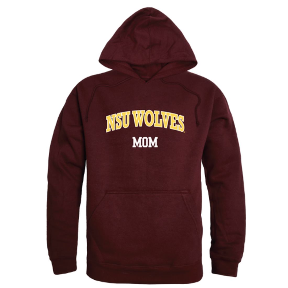 NSU Northern State University Wolves Mom Fleece Hoodie Sweatshirts Heather Grey