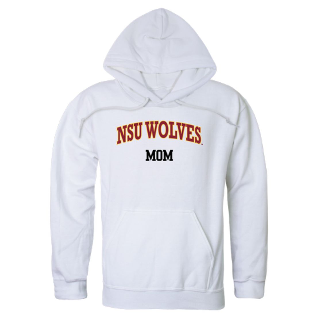 NSU Northern State University Wolves Mom Fleece Hoodie Sweatshirts Heather Grey