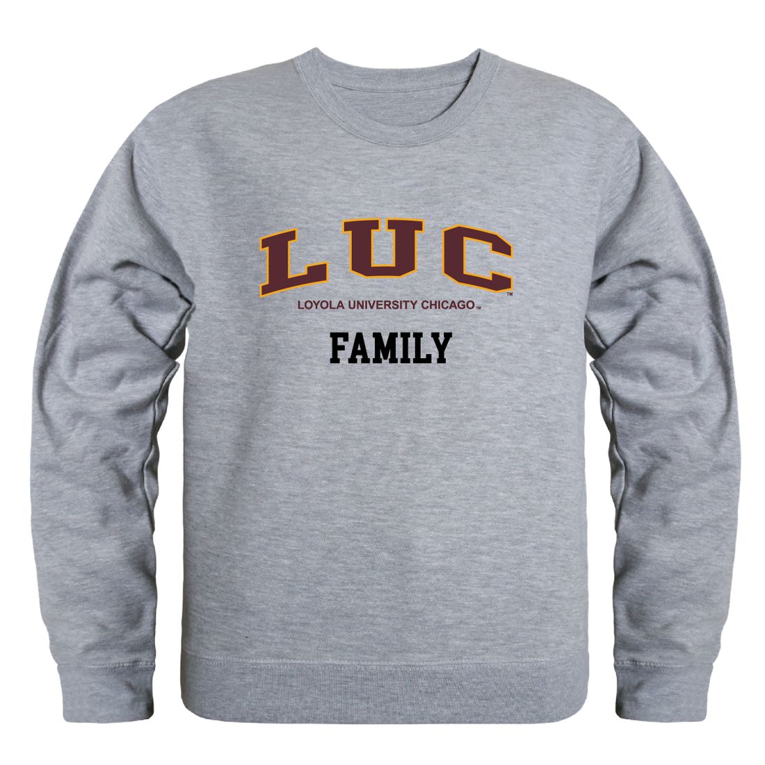 LUC Loyola University Chicago Ramblers Family Fleece Crewneck Pullover Sweatshirt