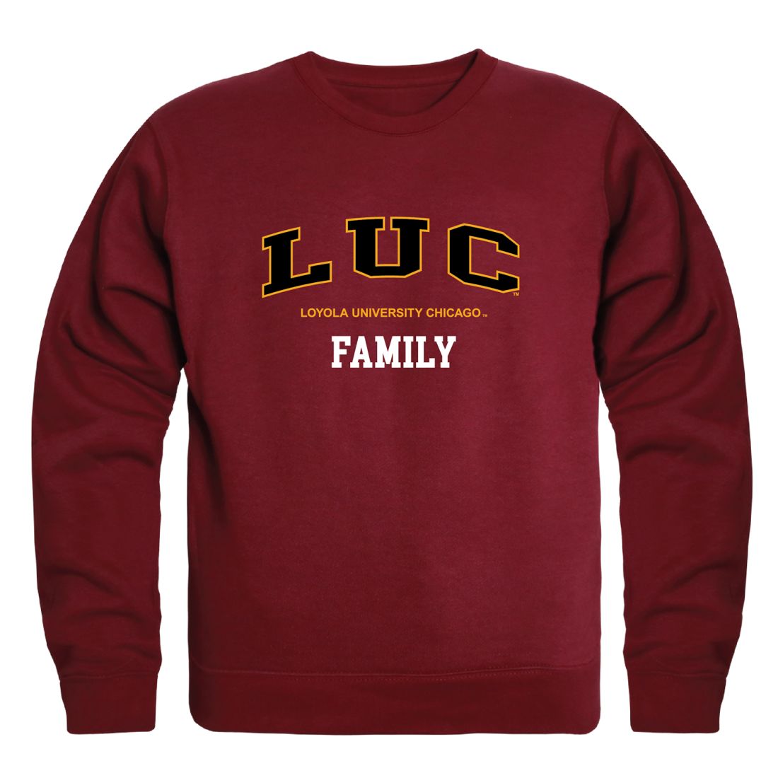 LUC Loyola University Chicago Ramblers Family Fleece Crewneck Pullover Sweatshirt