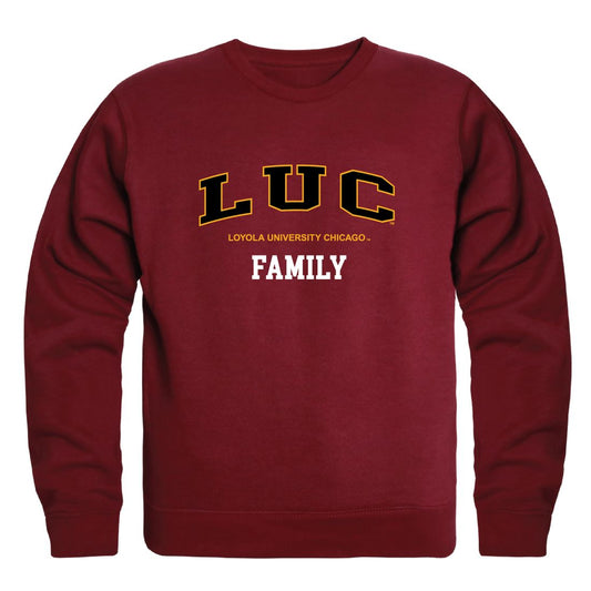 LUC Loyola University Chicago Ramblers Family Fleece Crewneck Pullover Sweatshirt