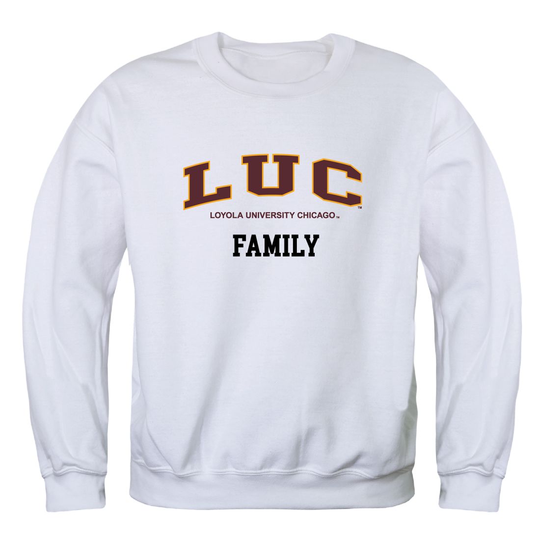 LUC Loyola University Chicago Ramblers Family Fleece Crewneck Pullover Sweatshirt