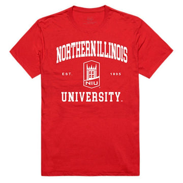 NIU Northern Illinois University Huskies NCAA Seal Tee T-Shirt Red