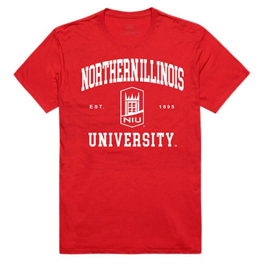 NIU Northern Illinois University Huskies NCAA Seal Tee T-Shirt Red