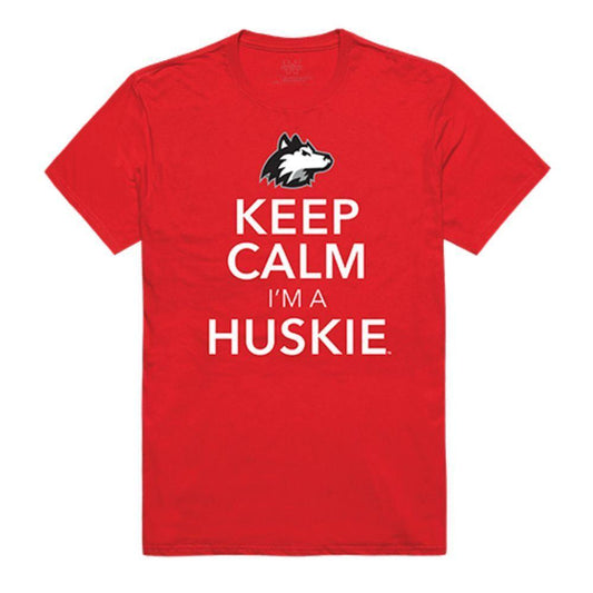 NIU Northern Illinois University Huskies NCAA Keep Calm Tee T-Shirt Red