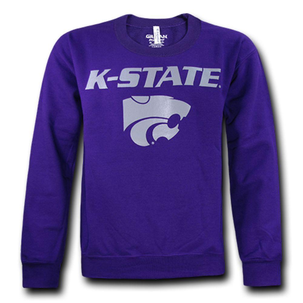 Kansas State University Wildcats NCAA College Crewneck Pullover Sweater Sweatshirt Purple