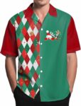 2025 Christmas Simple Reindeer and Santa Hat Hawaiian Shirt – Moonbestprint