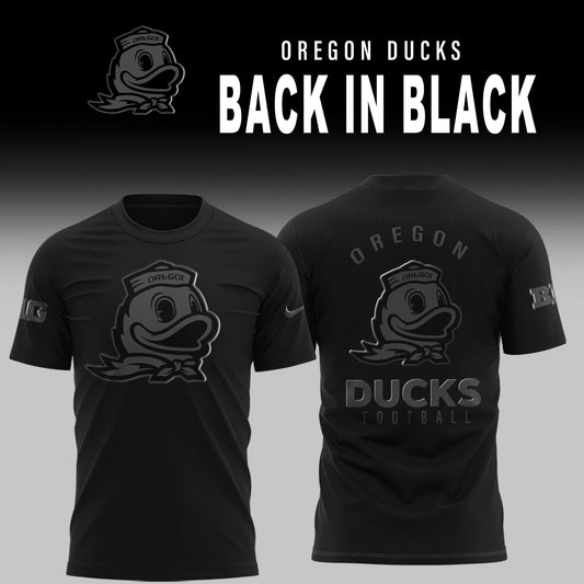 Oregon Ducks 2025 Back in Black Limited Edition T-Shirt | OQ38 Moonbestprint