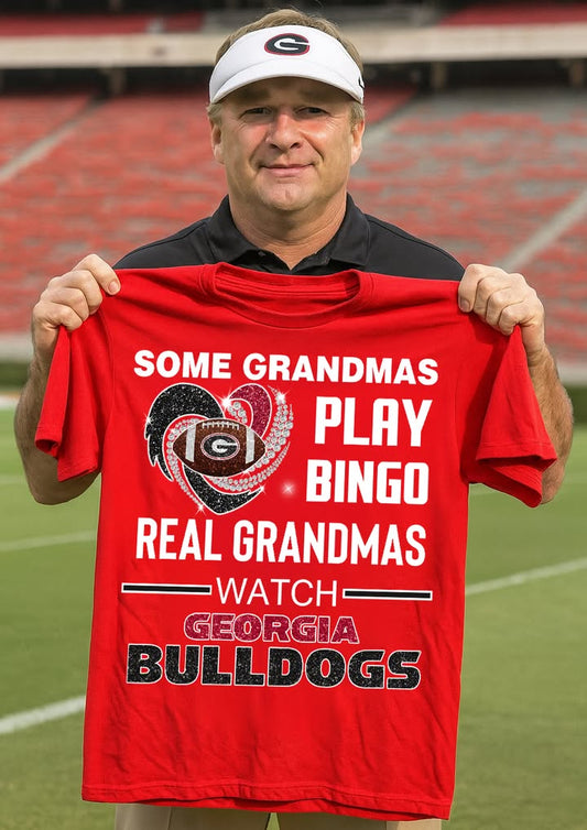 Georgia Bulldogs Fan Grandma Tee | Some Grandmas Play Bingo Shirt | XU19 Moonbestprint