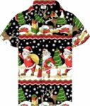 2025 Christmas Retro Santa and Reindeer Hawaiian Shirt – Moonbestprint