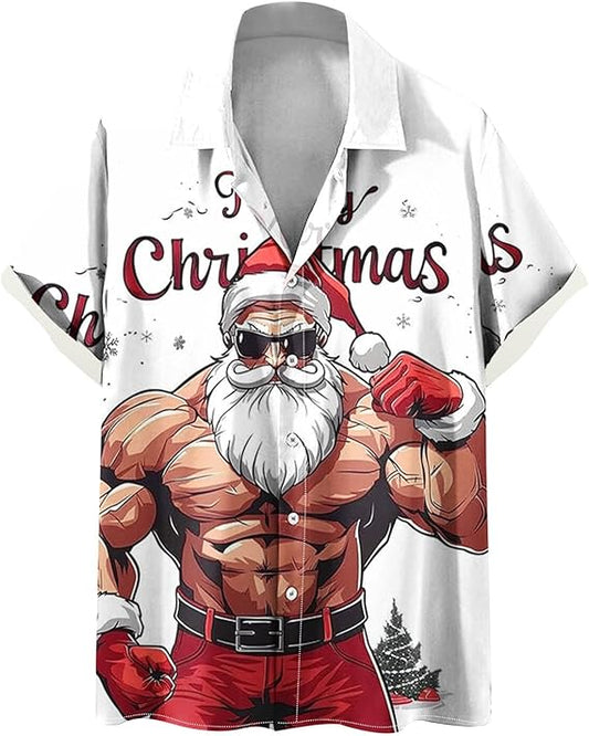 2026 Christmas Strong Santa Holiday Hawaiian Shirt - Moonbestprint