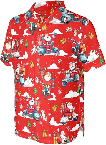 2025 Christmas Jolly Santa on Motorcycle Hawaiian Shirt – Moonbestprint
