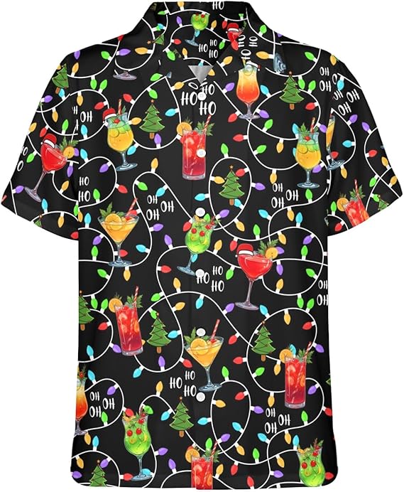 2025 Christmas Fun Fruit Juice with Christmas Lights Hawaiian Shirt – Moonbestprint