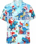 2025 Christmas Santa and Dinosaur Holiday Fun Hawaiian Shirt – Moonbestprint
