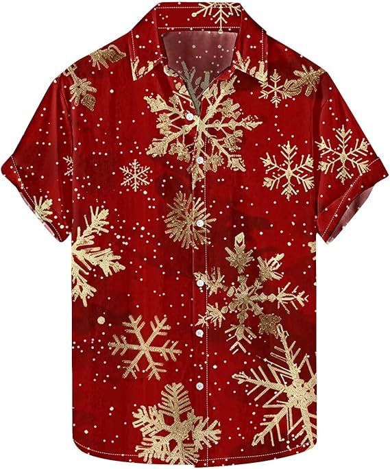 2025 Christmas Snowflake Tropical Hawaiian Shirt – Moonbestprint