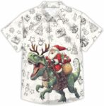 2025 Christmas Santa Claus Riding Dinosaur Hawaiian Shirt – Moonbestprint