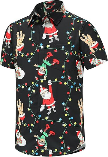 2025 Christmas Santa Claus Joyful Holiday Hawaiian Shirt – Moonbestprint